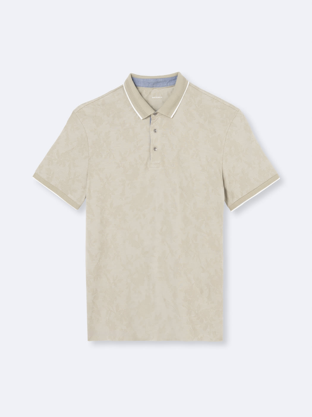 Polo manches courtes fleuri en coton - DEVRED 1902