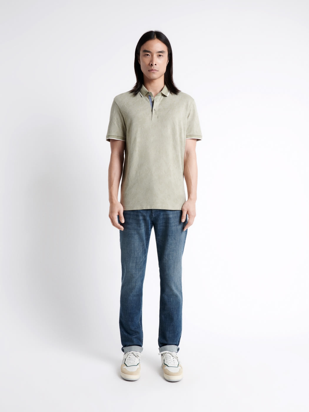 Polo manches courtes fleuri en coton - DEVRED 1902