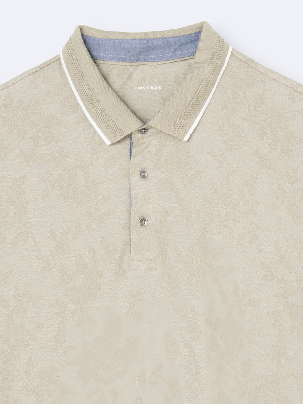 Polo manches courtes fleuri en coton - DEVRED 1902