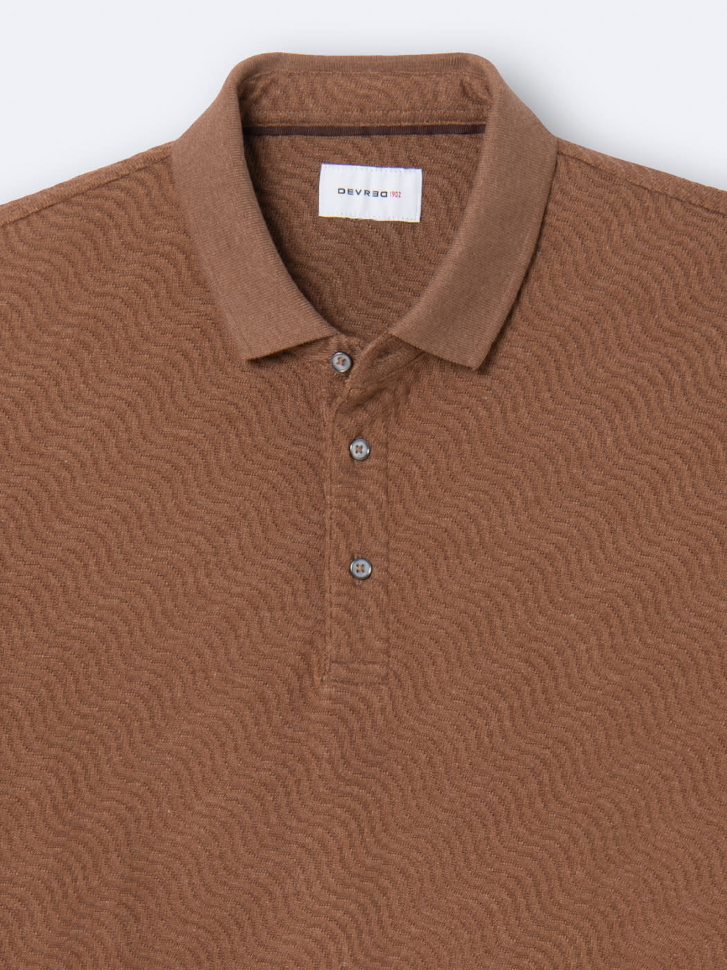 Polo manches courtes à relief en coton - DEVRED 1902