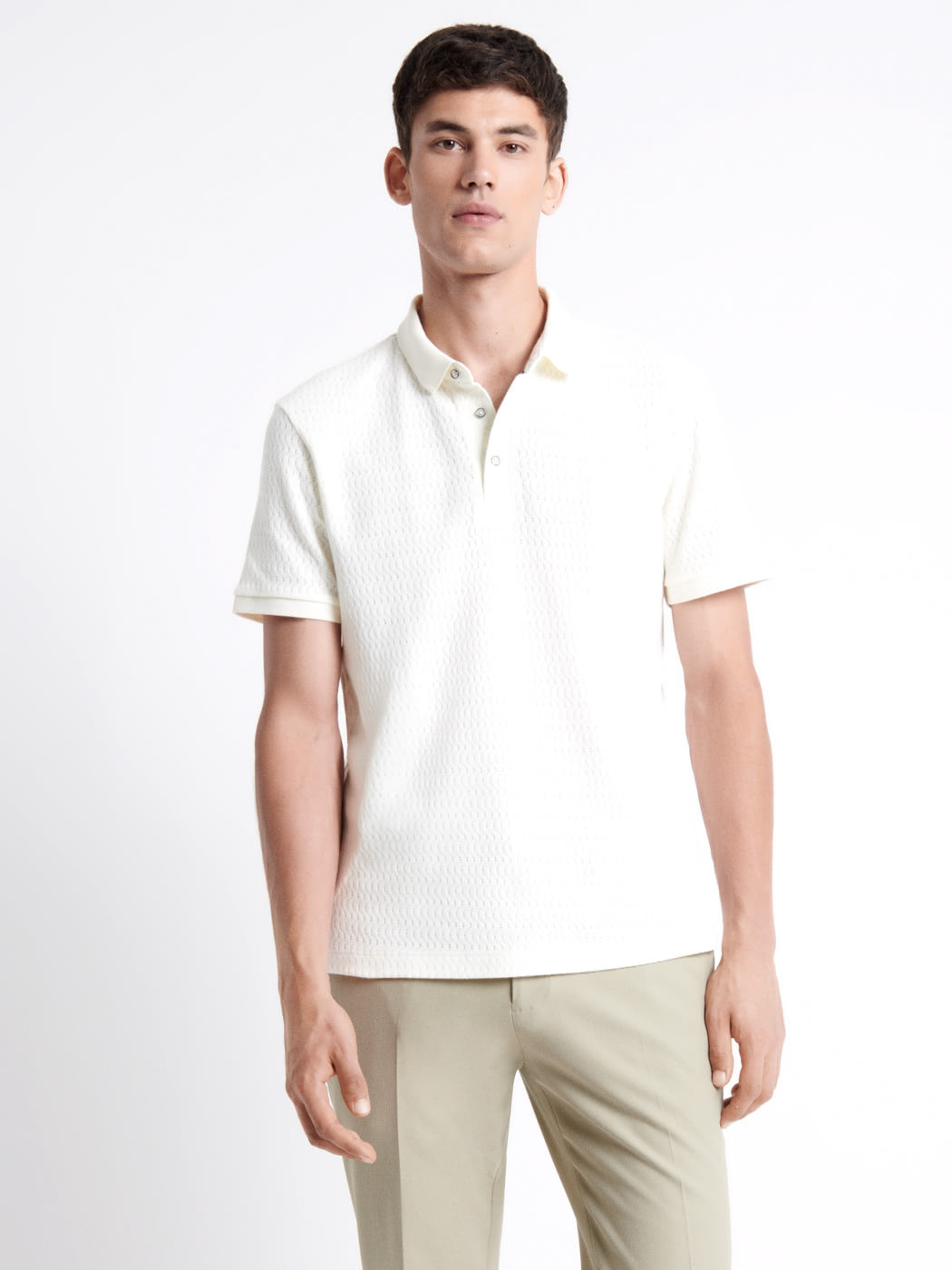 Polo manches courtes à relief 100% coton - DEVRED 1902