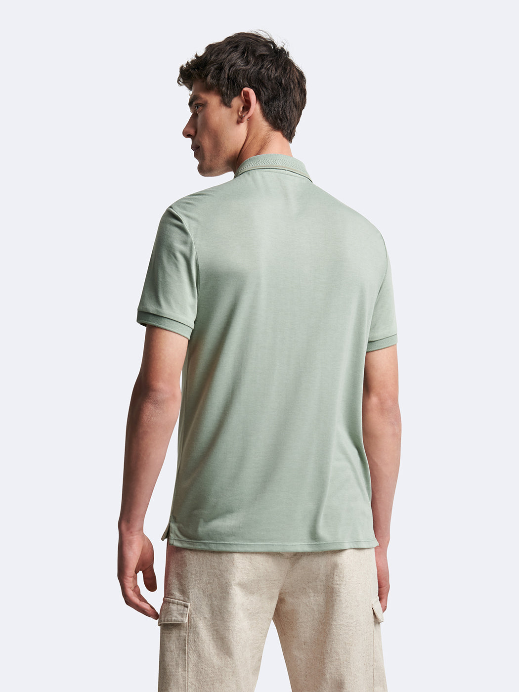 Polo manches courtes en viscose faux-uni - DEVRED 1902