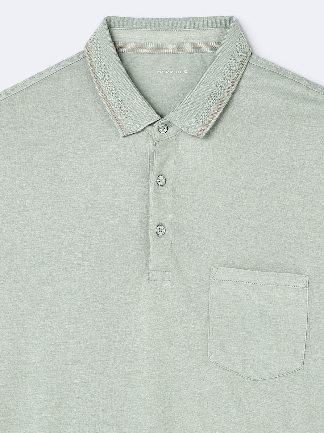 Polo manches courtes en viscose faux-uni - DEVRED 1902