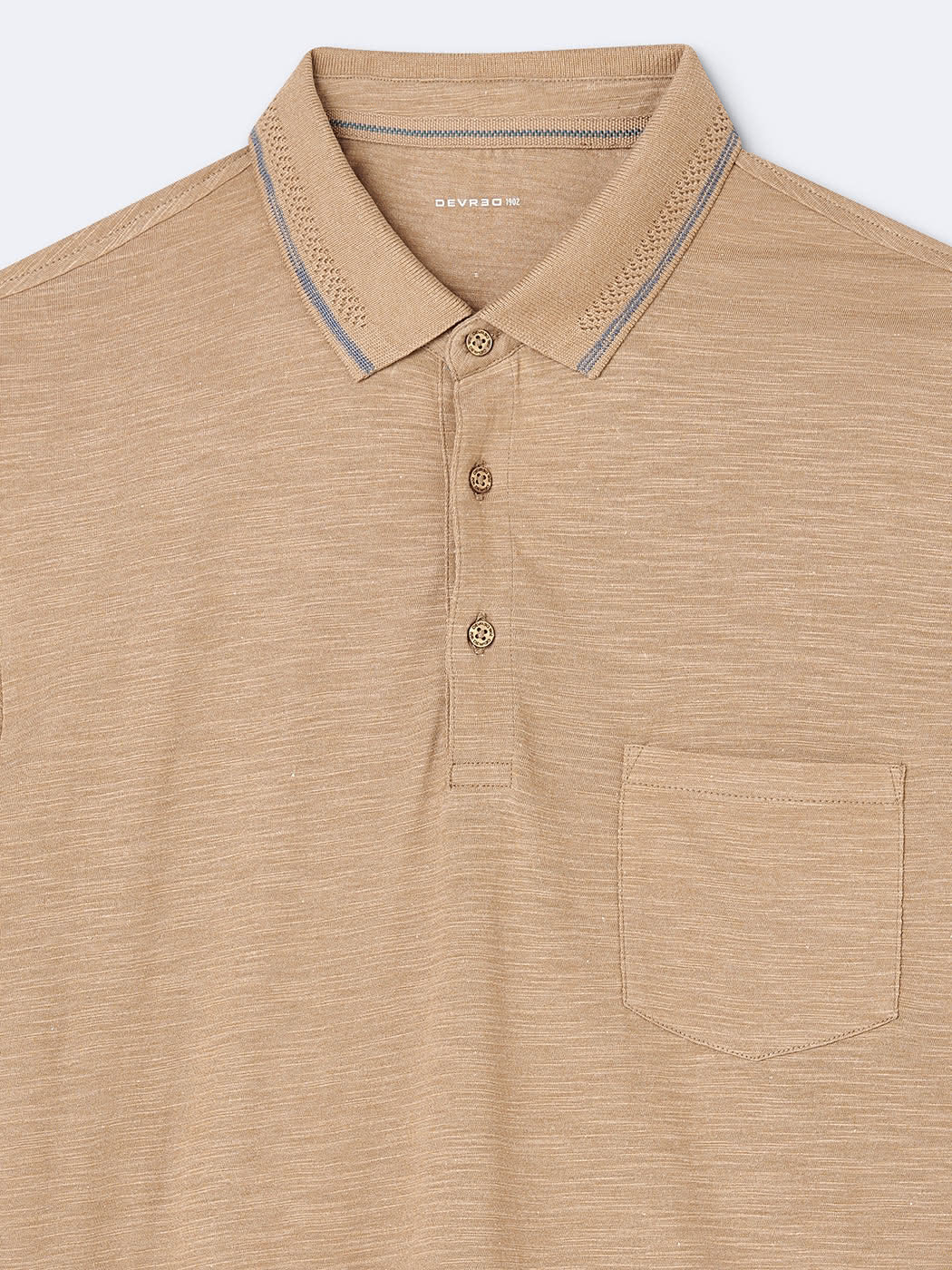 Polo manches courtes en coton faux-uni - DEVRED 1902