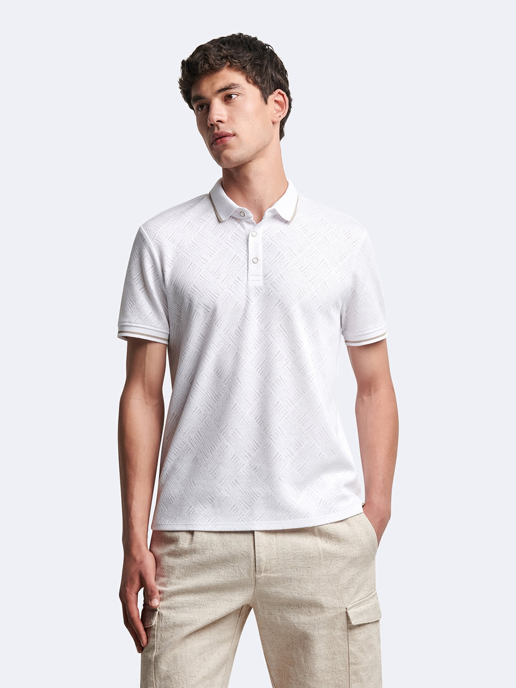 Polo manches courtes en coton à relief - DEVRED 1902