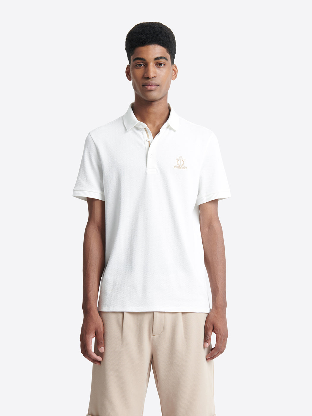 Polo manches courtes brodé en coton - DEVRED 1902