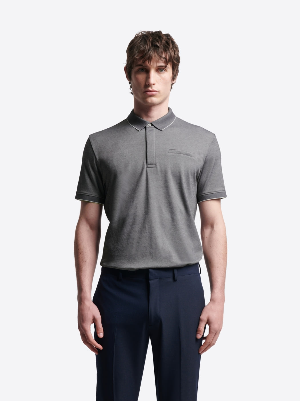 Polo col boutonné maille chinée - DEVRED 1902