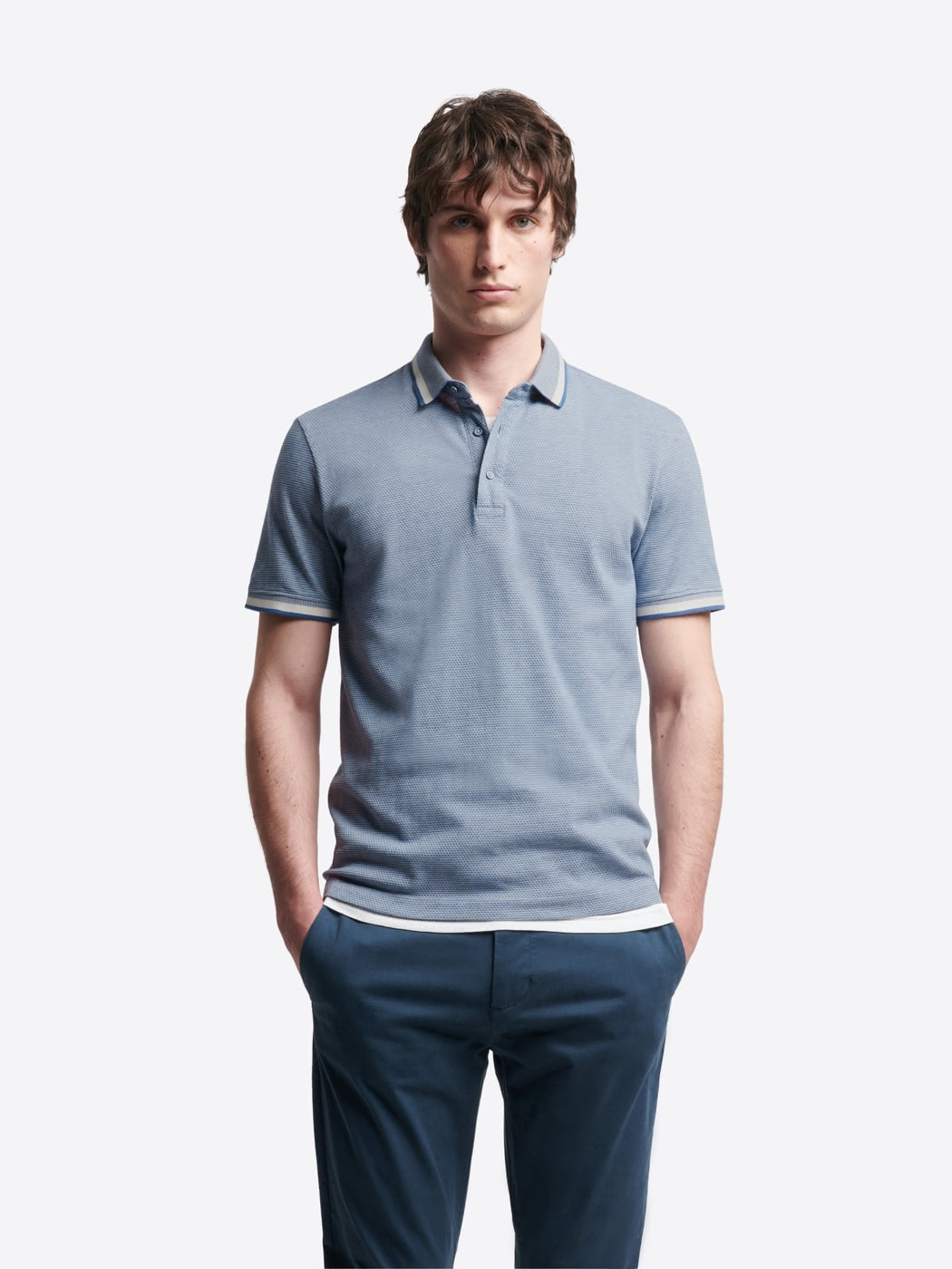 Polo col boutonné en coton bio - DEVRED 1902
