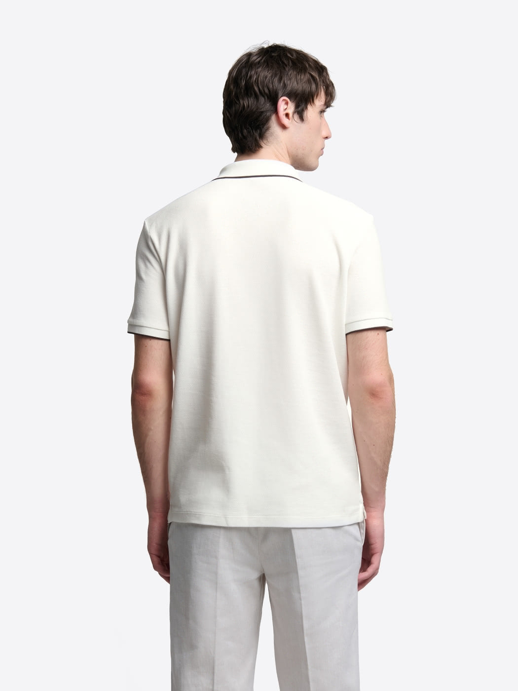 Polo col ouvert contrasté en coton - DEVRED 1902