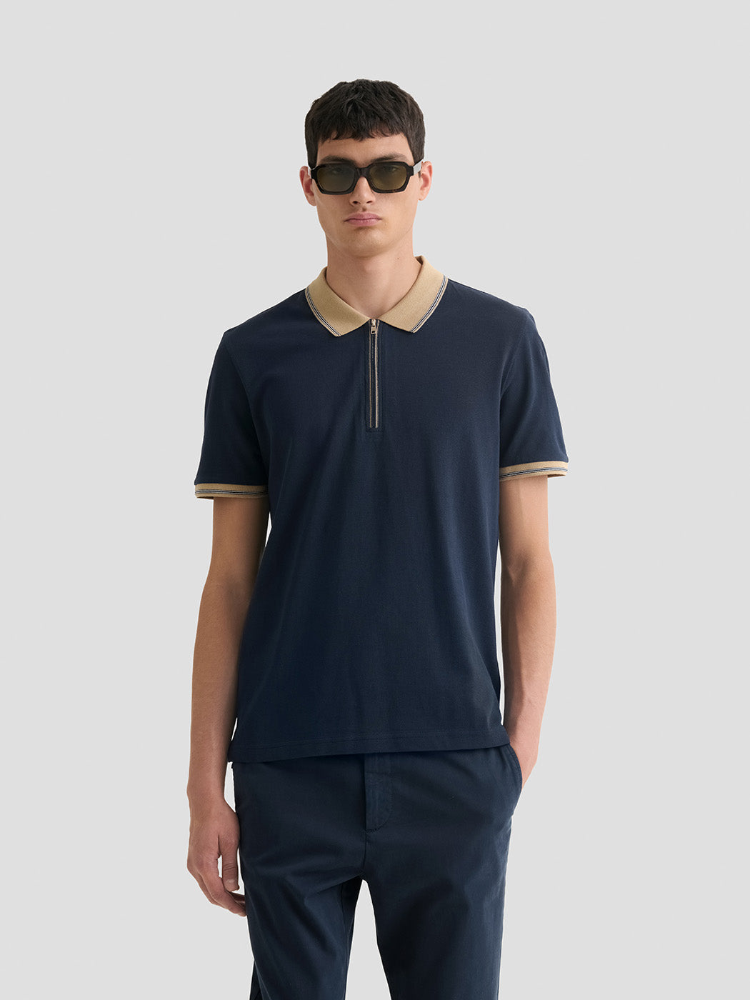Polo zippé en coton - DEVRED 1902