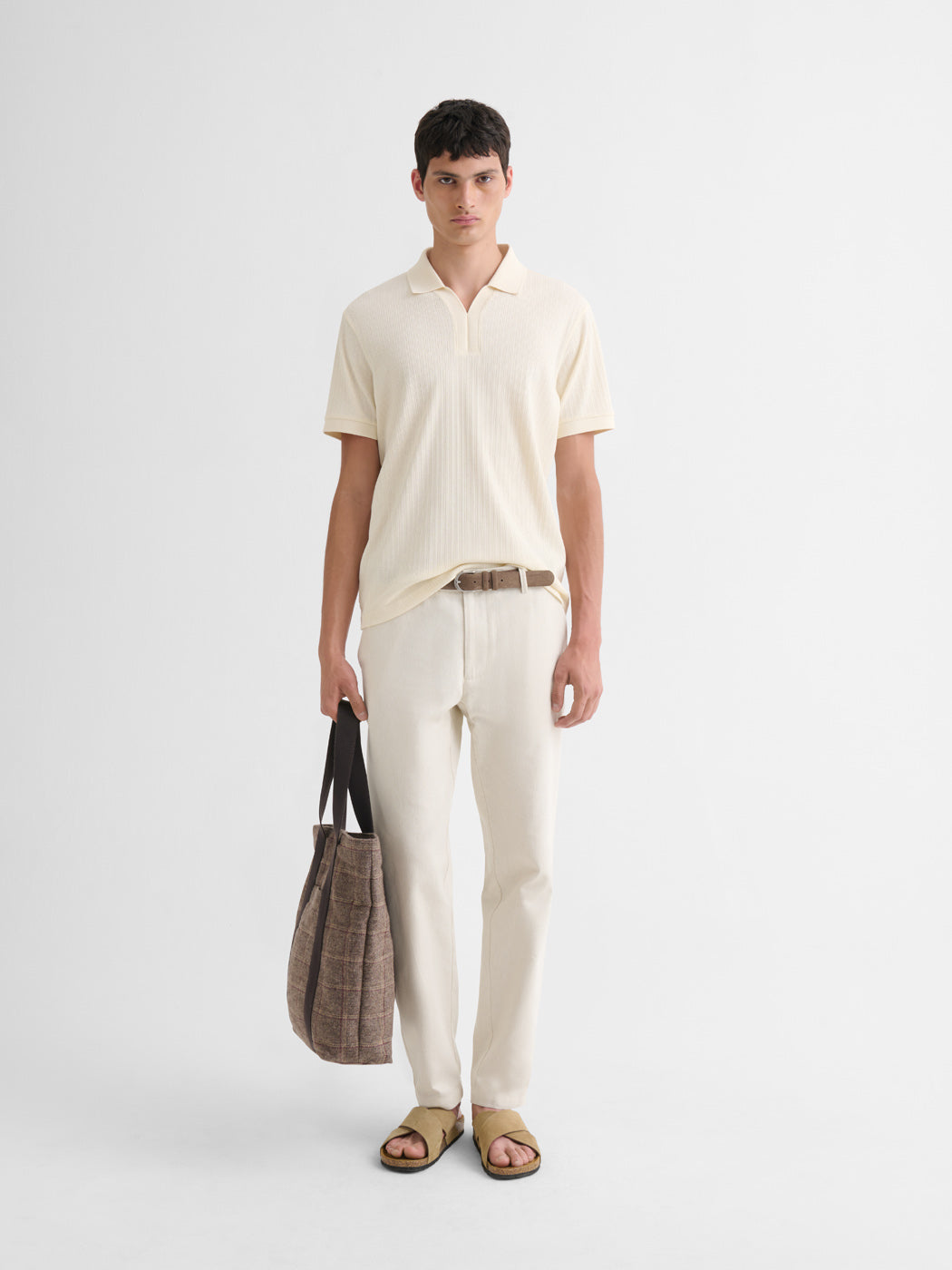 Polo col V effet maille - DEVRED 1902