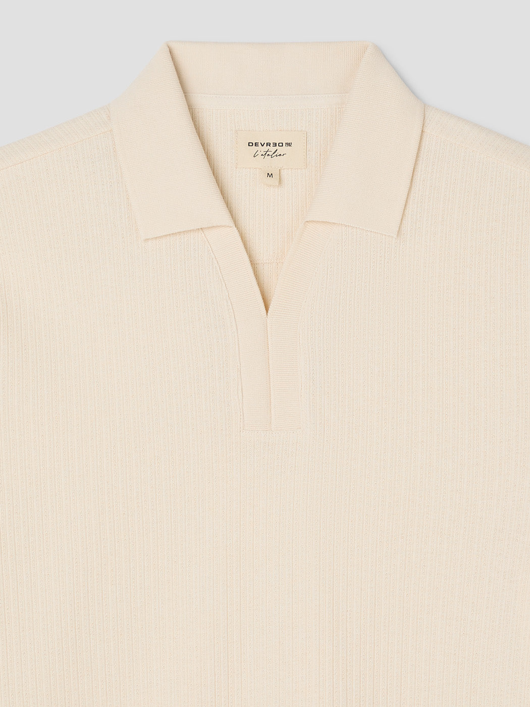 Polo col V effet maille - DEVRED 1902