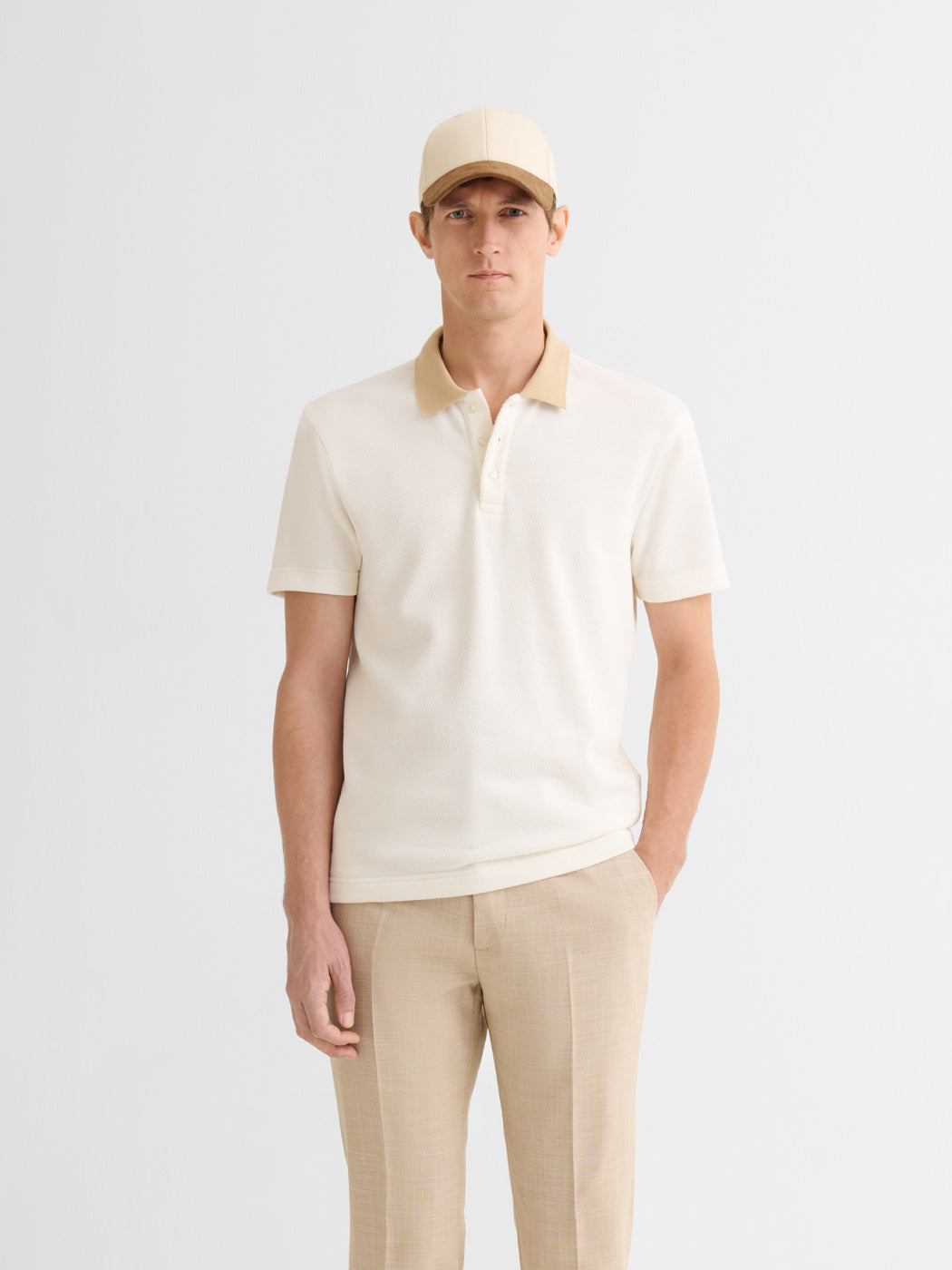 Polo boutonné en jacquard - DEVRED 1902