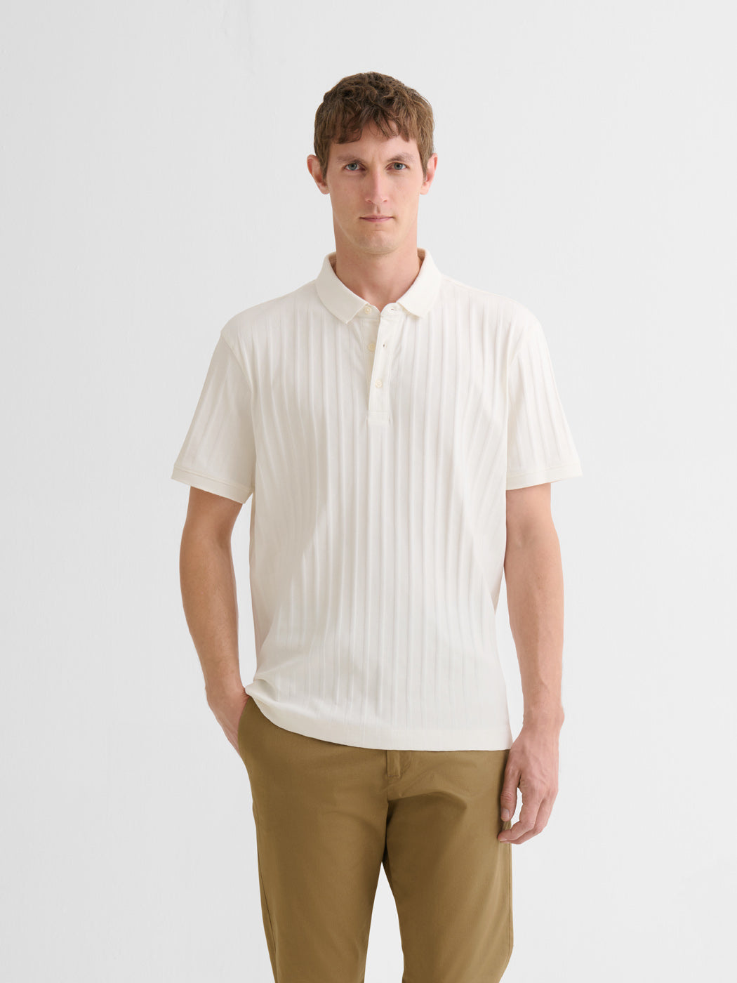 Polo boutonné en seersucker - DEVRED 1902