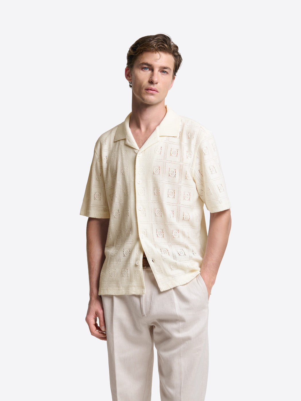 Polo col boutonné en maille crochet - DEVRED 1902