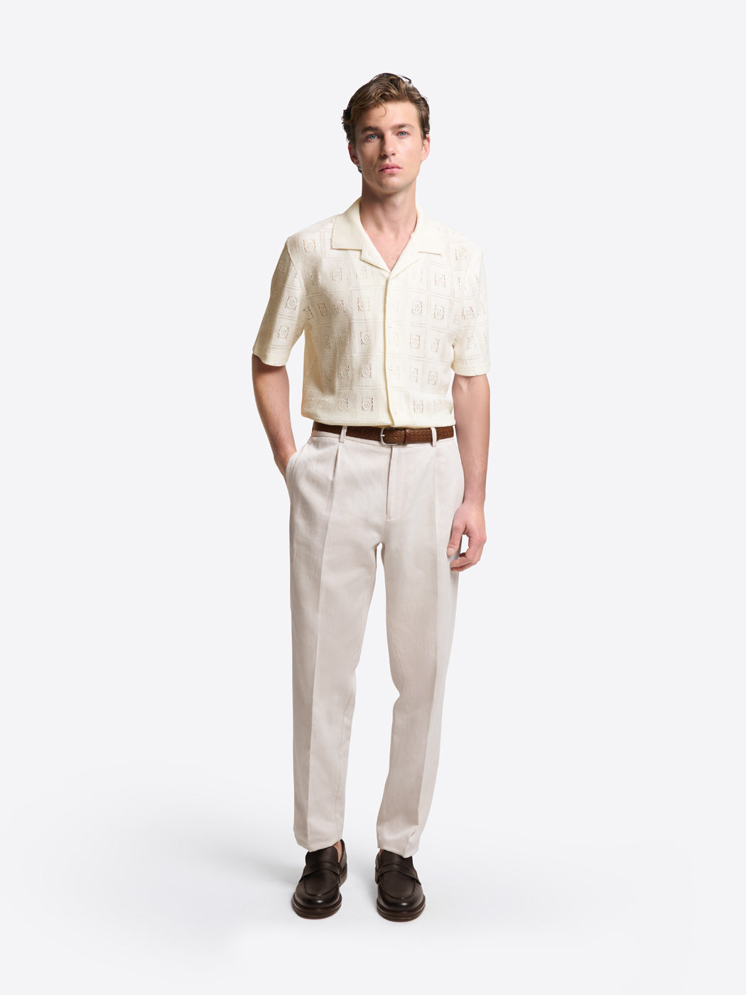 Polo col boutonné en maille crochet - DEVRED 1902