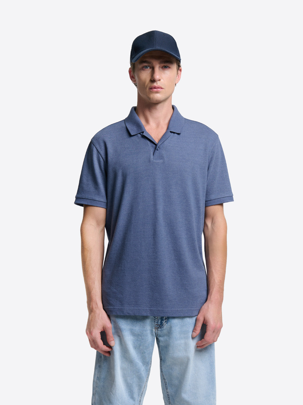 Polo col boutonné en coton chiné - DEVRED 1902