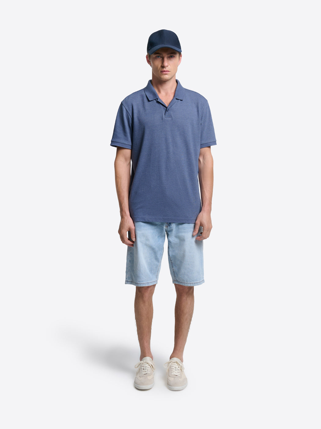 Polo col boutonné en coton chiné - DEVRED 1902