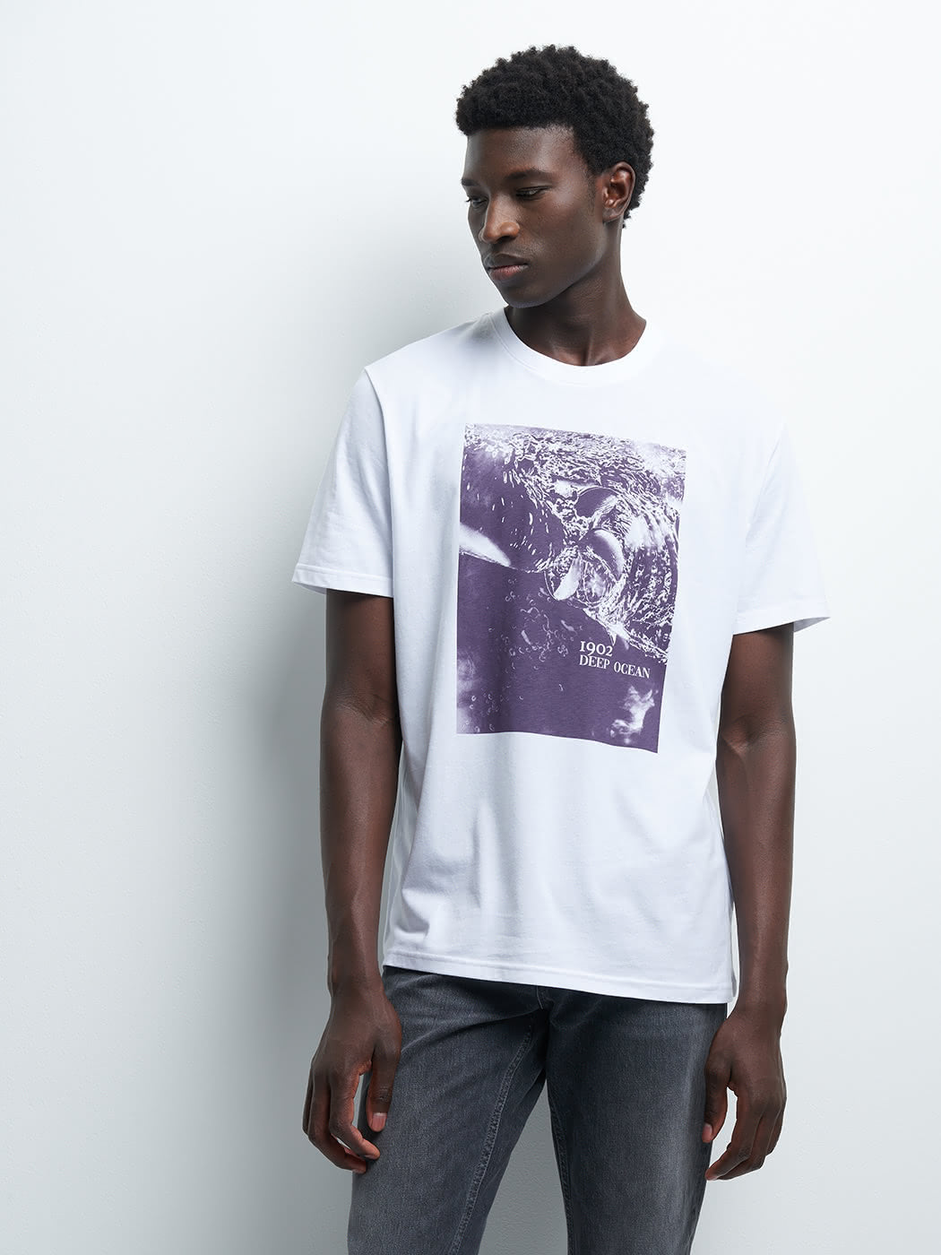 Tee-shirt en coton à motif devant - DEVRED 1902