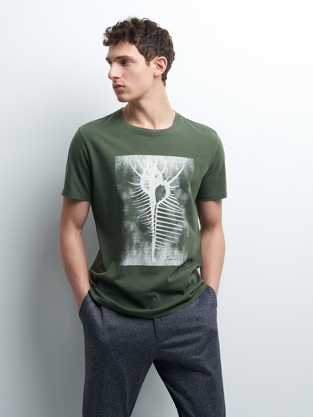 Tee-shirt en coton à motif devant - DEVRED 1902