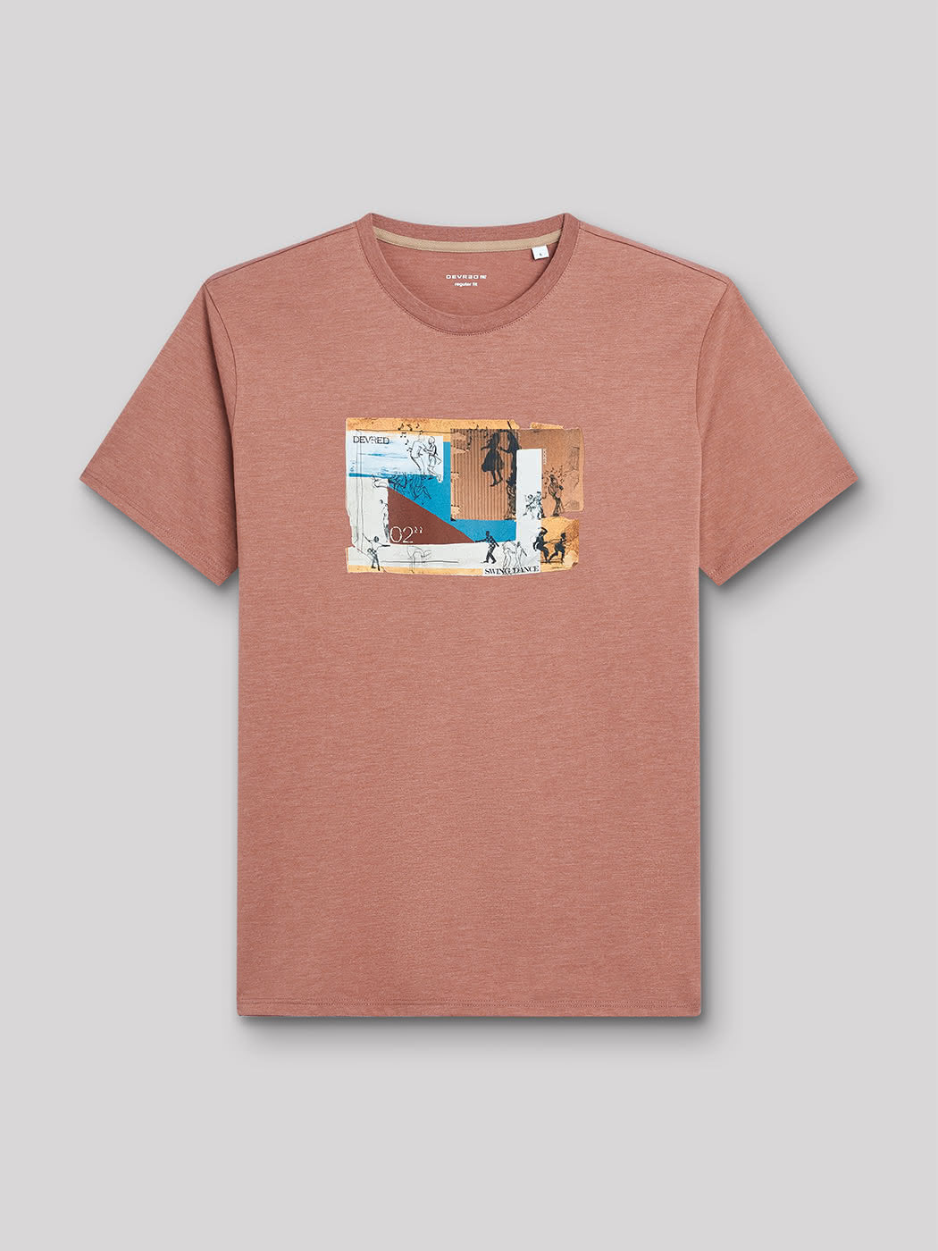 T-shirt col rond en coton à motif - DEVRED 1902