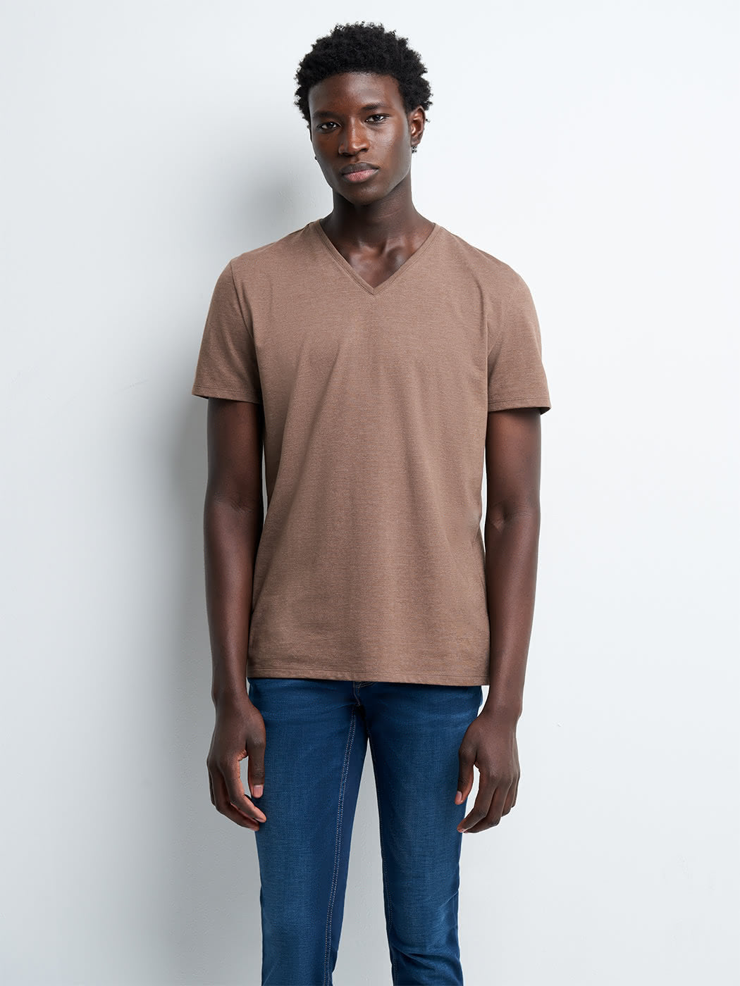 T-shirt col v en coton Supima - DEVRED 1902