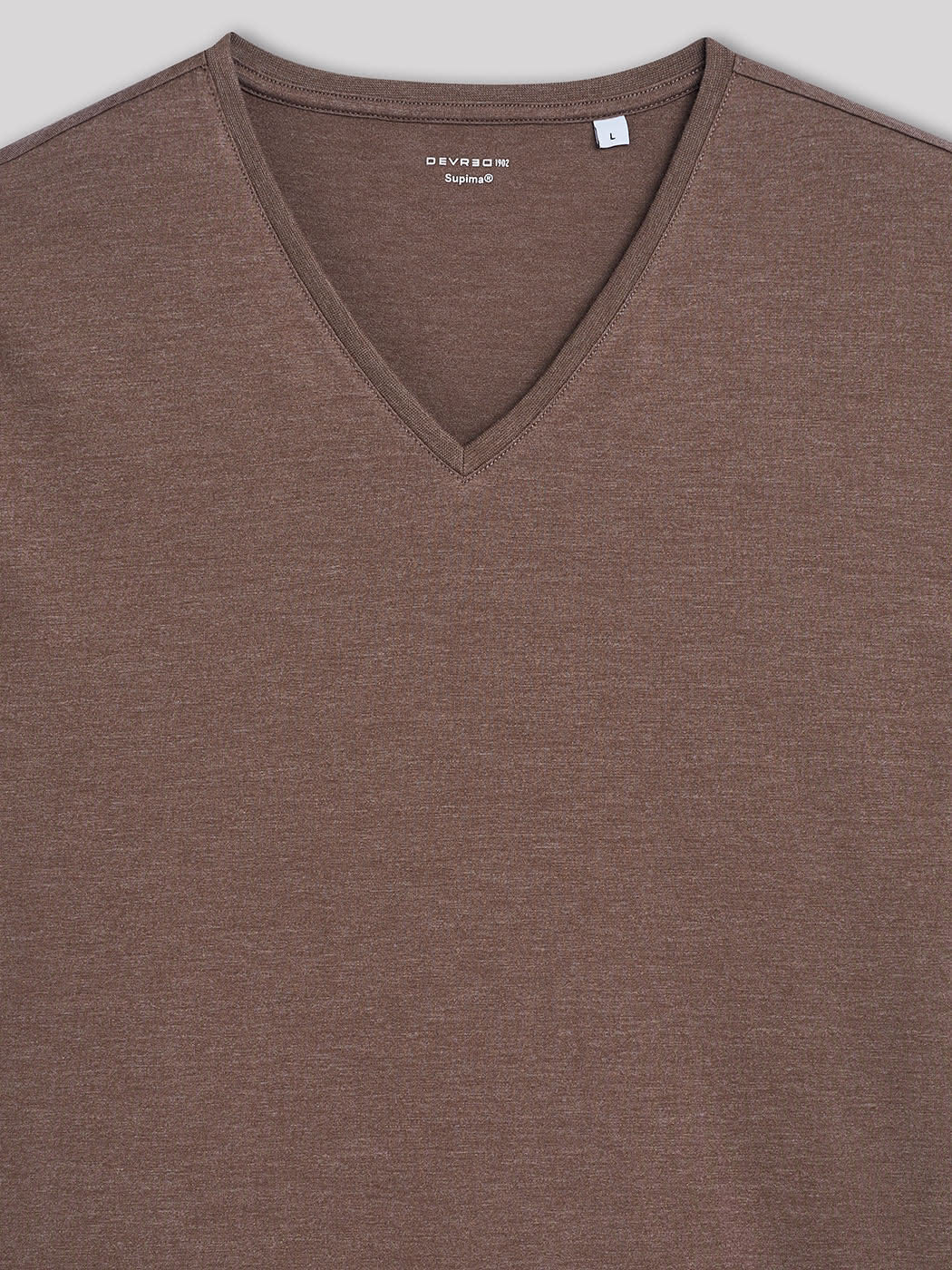 T-shirt col v en coton Supima - DEVRED 1902