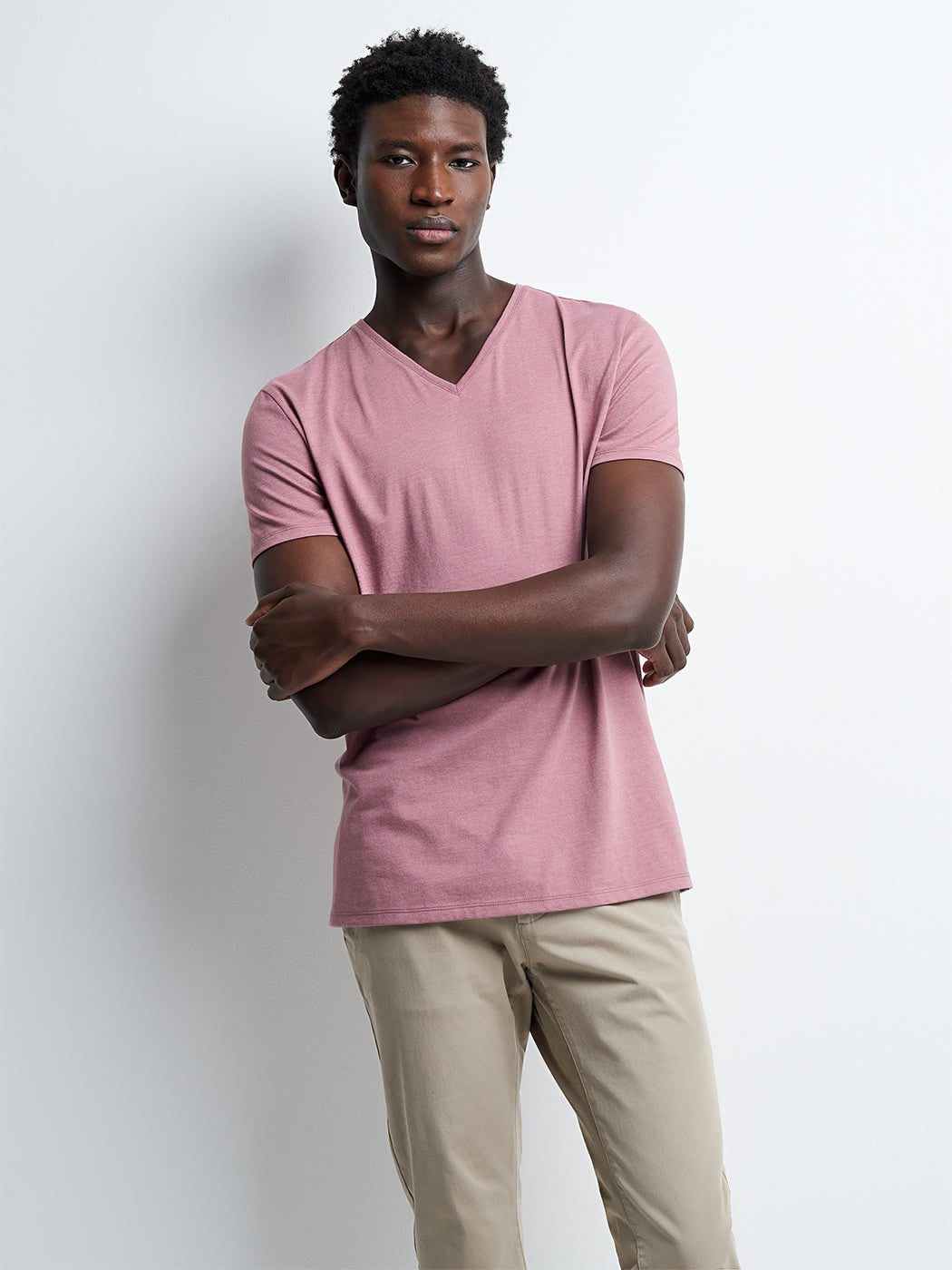 T-shirt col v en coton Supima - DEVRED 1902