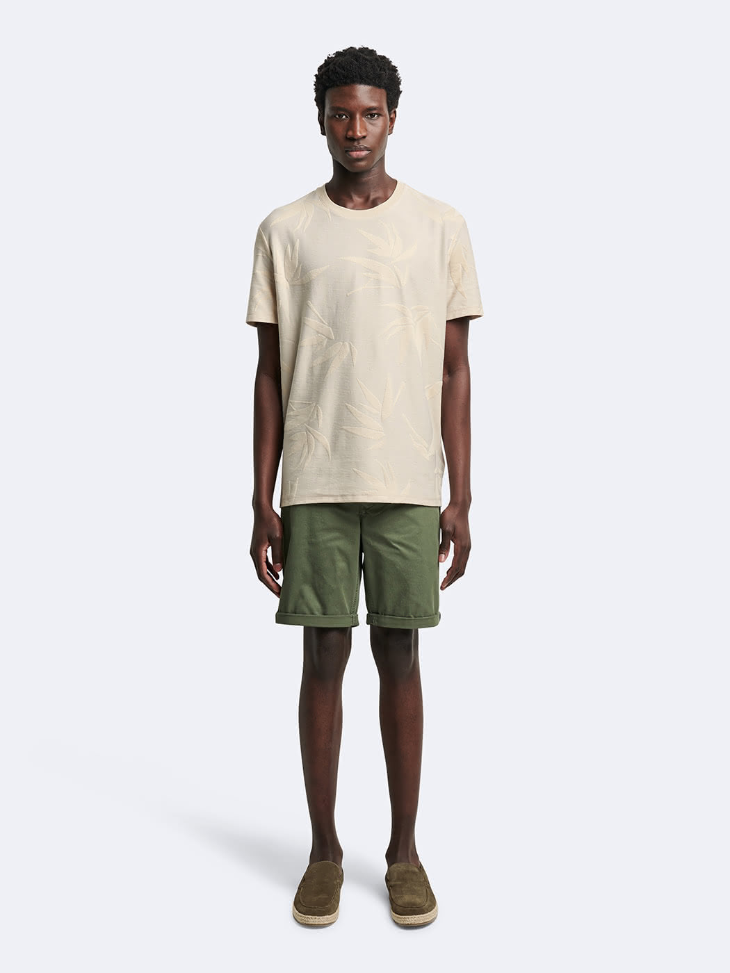 T-shirt col rond en coton fleuri - DEVRED 1902