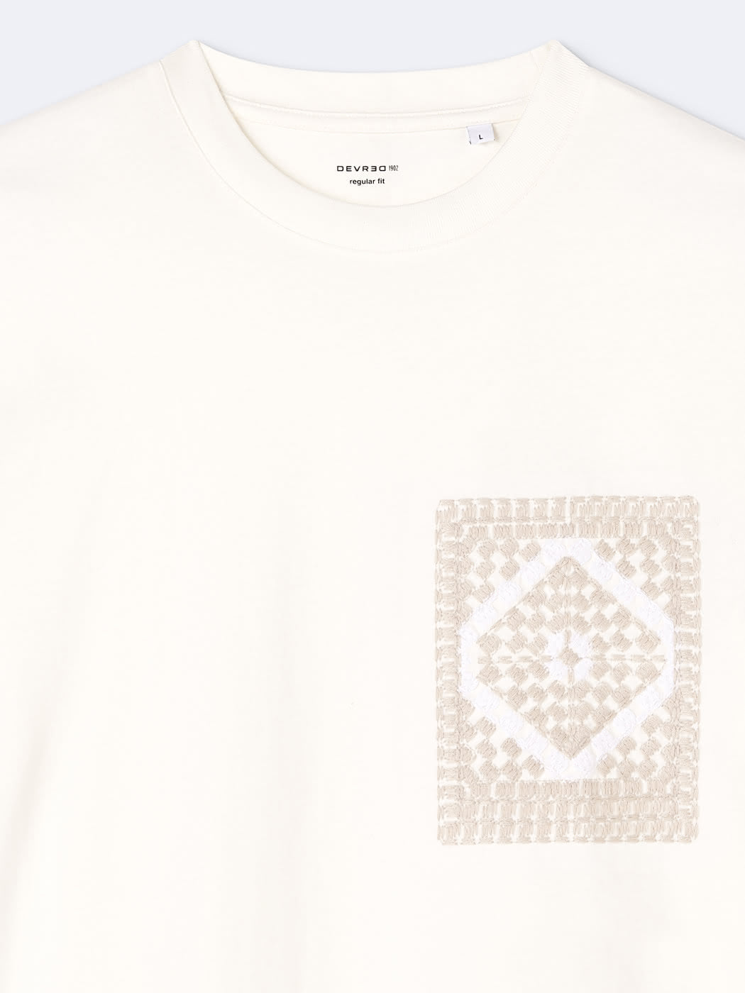 T-shirt col rond 100% coton brodé - DEVRED 1902