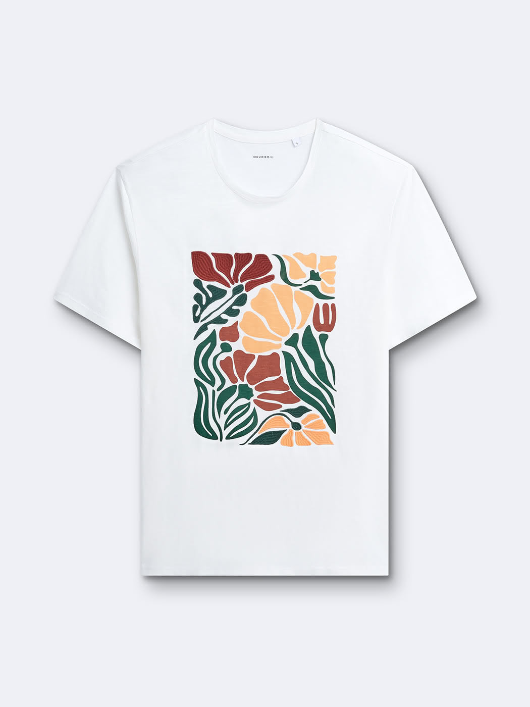 T-shirt col rond brodé et imprimé - DEVRED 1902