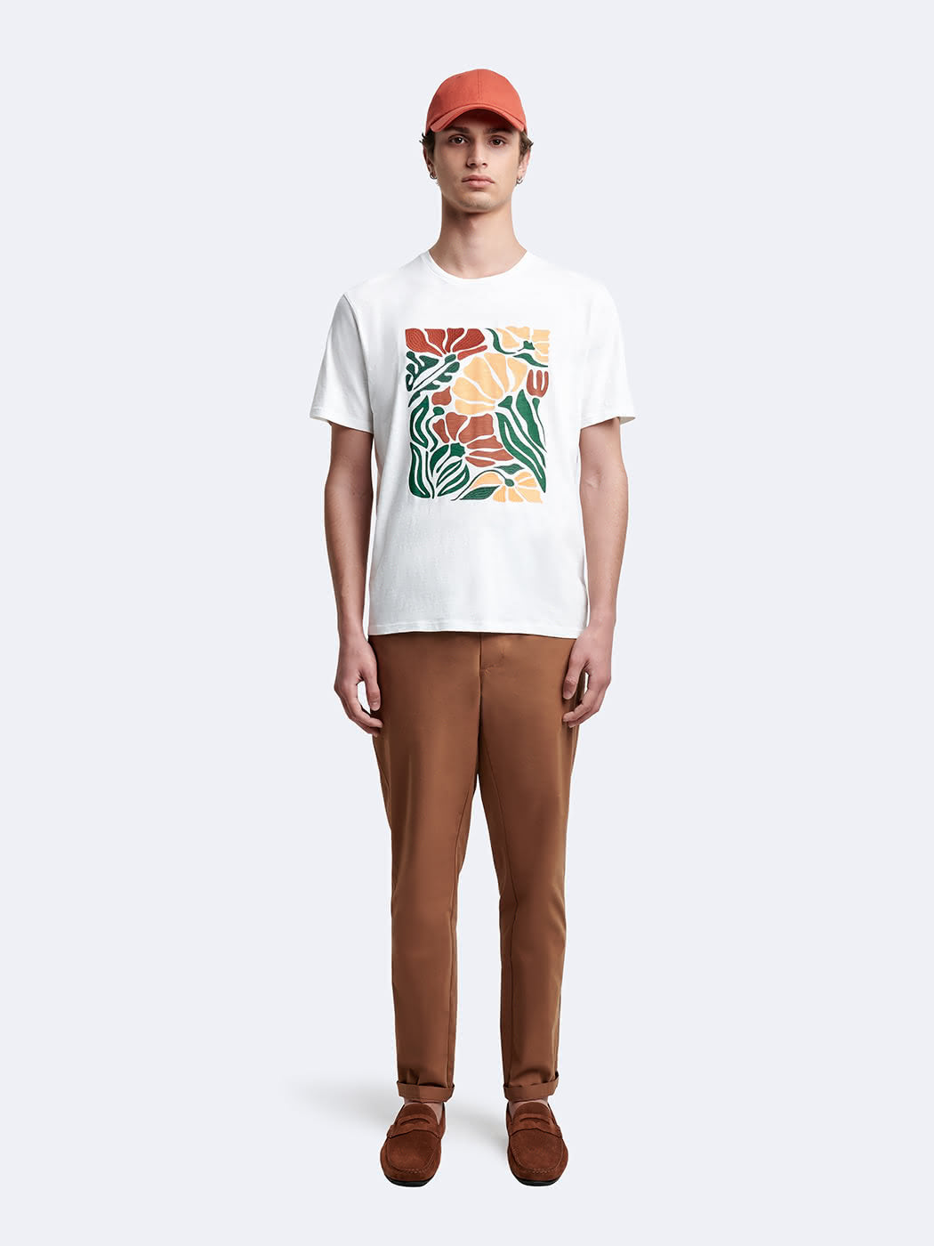 T-shirt col rond brodé et imprimé - DEVRED 1902