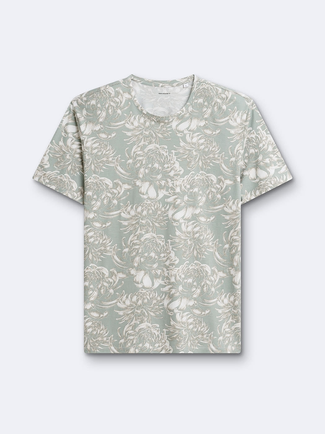 T-shirt col rond en coton fleuri - DEVRED 1902