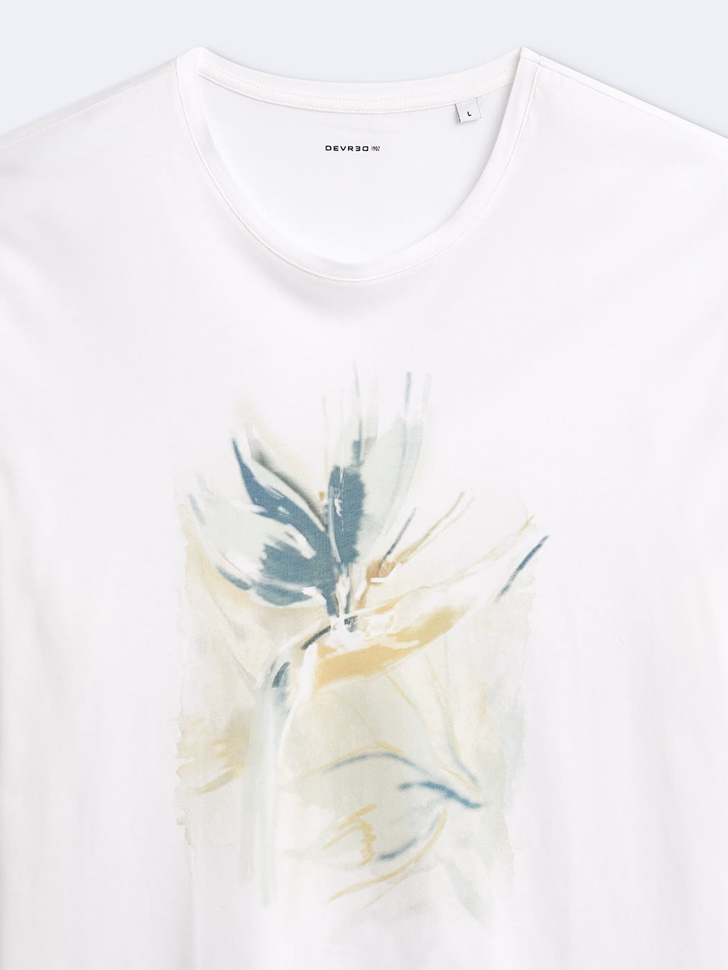 T-shirt col rond en coton à motif - DEVRED 1902