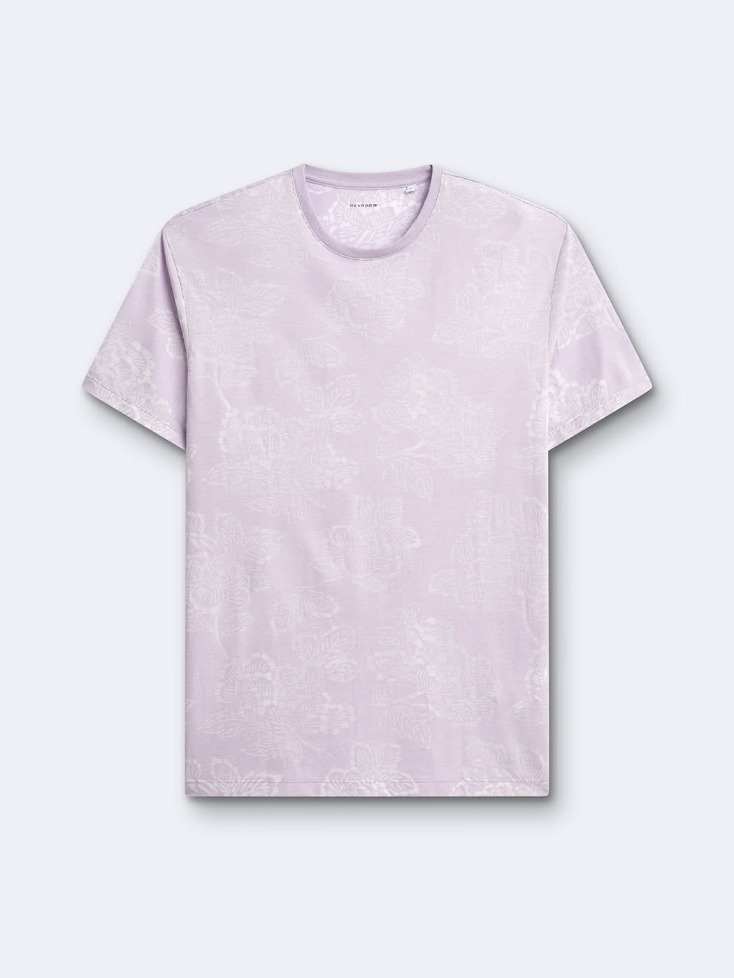 T-shirt col rond en coton fleuri - DEVRED 1902
