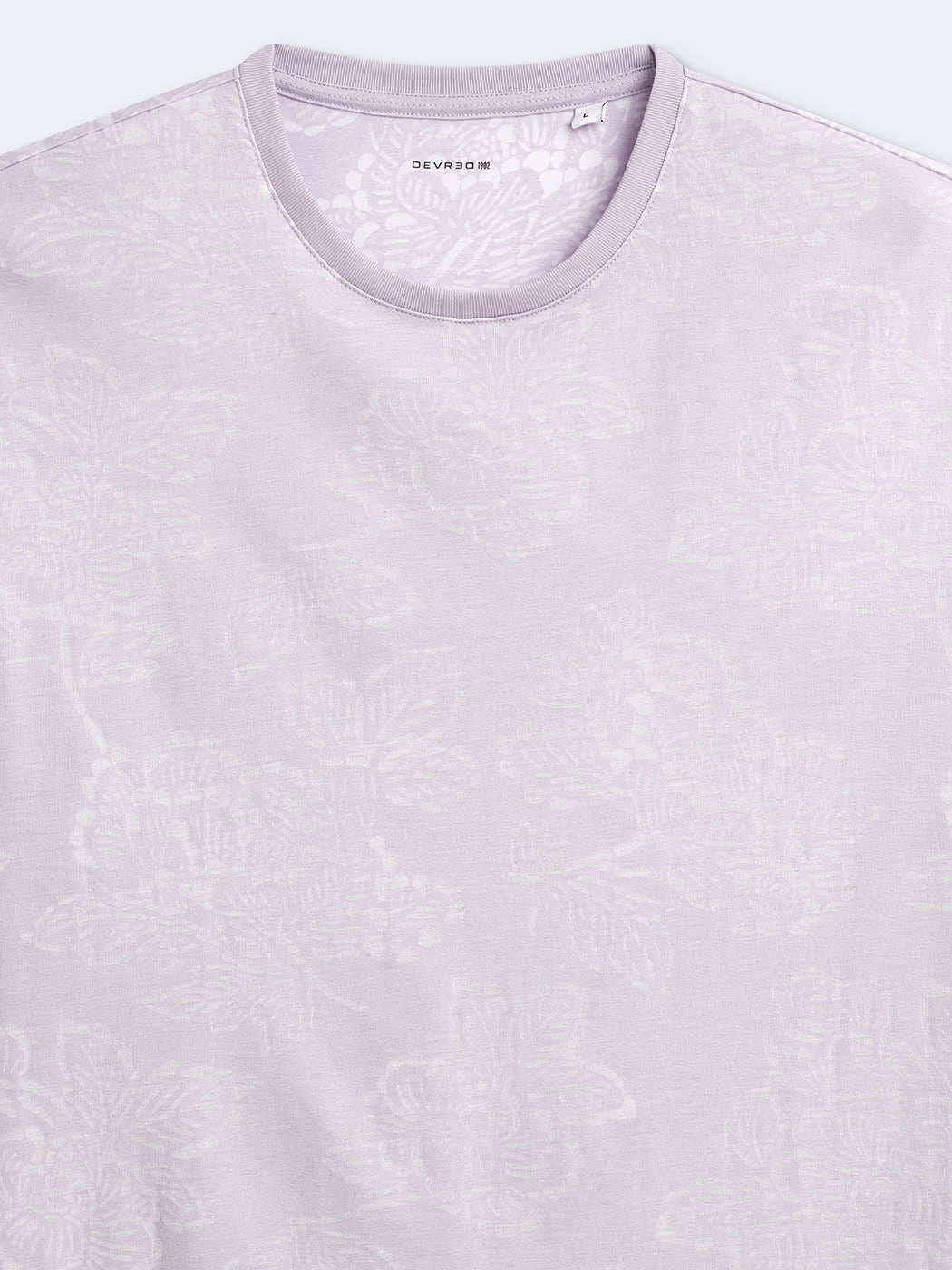 T-shirt col rond en coton fleuri - DEVRED 1902