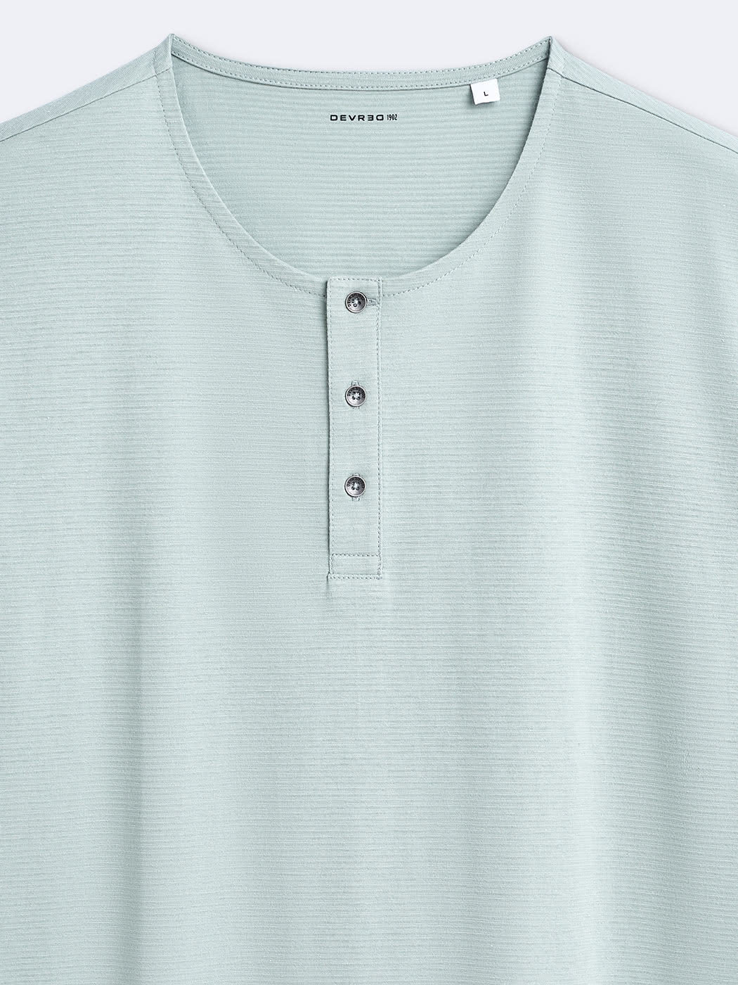 T-shirt col tunisien en coton - DEVRED 1902