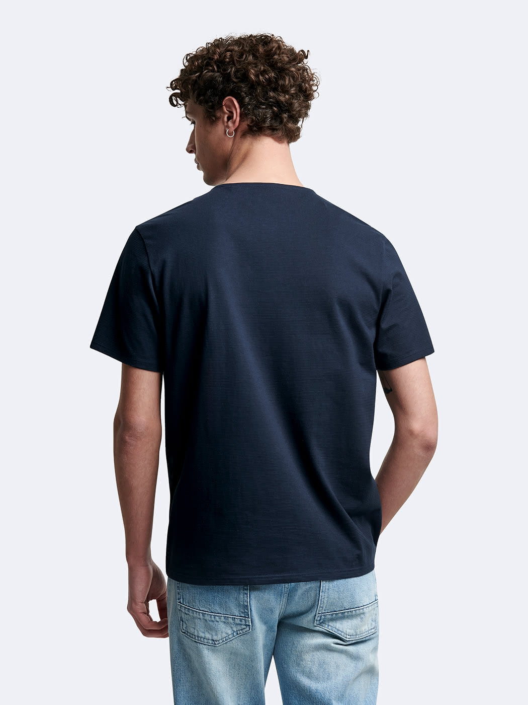 T-shirt col tunisien en coton - DEVRED 1902