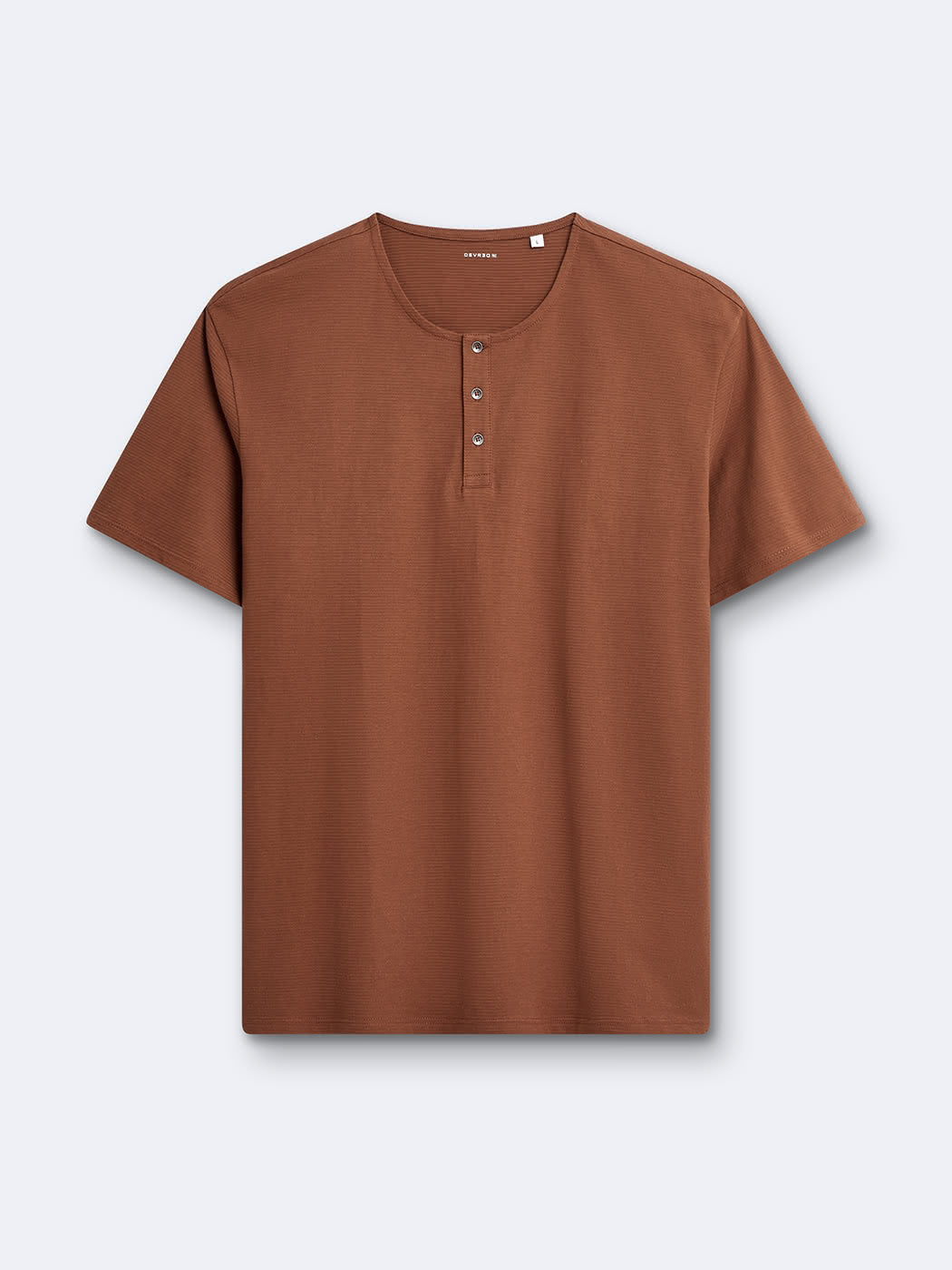 T-shirt col tunisien en coton - DEVRED 1902