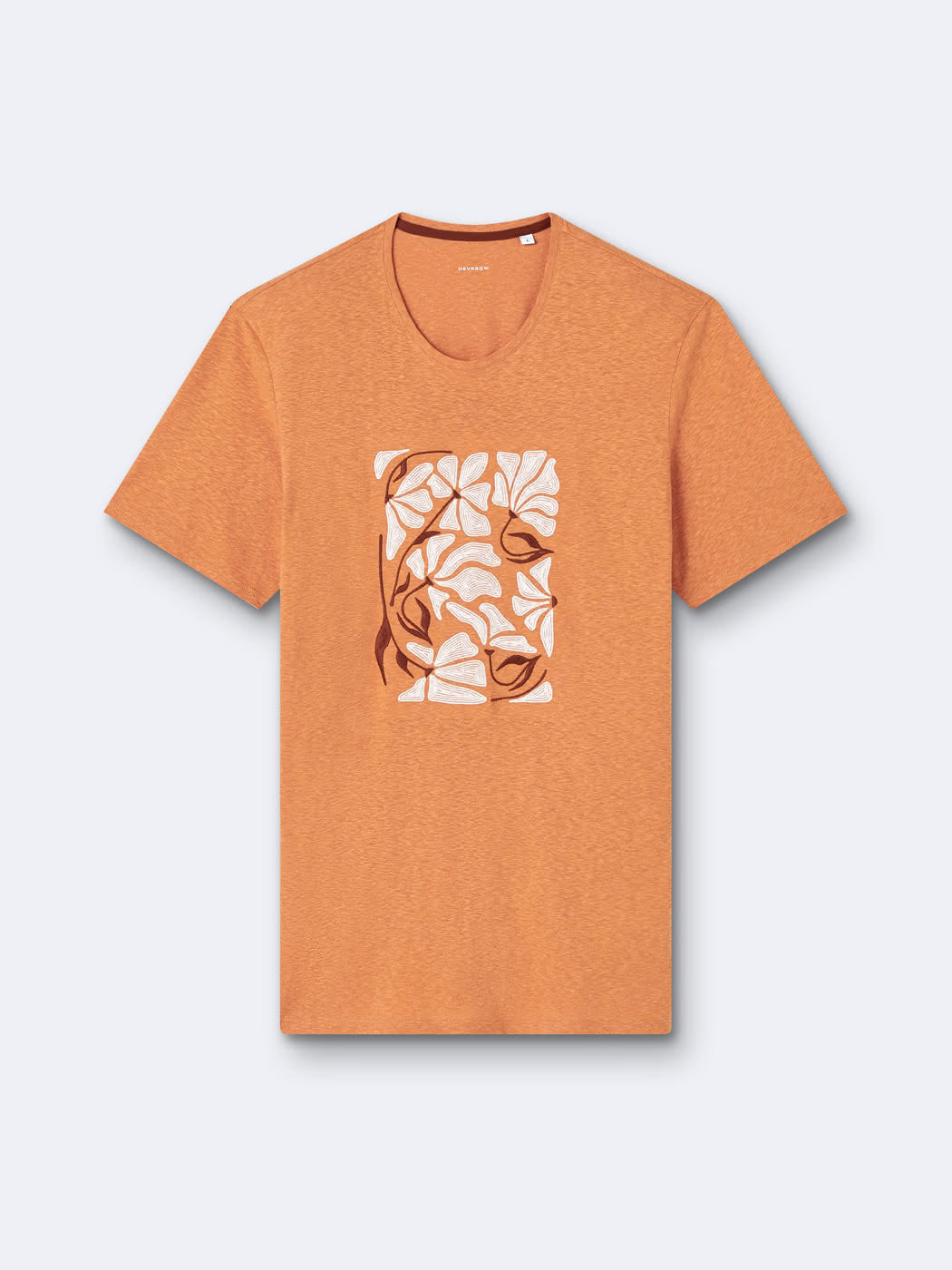T-shirt col rond en coton à motif - DEVRED 1902