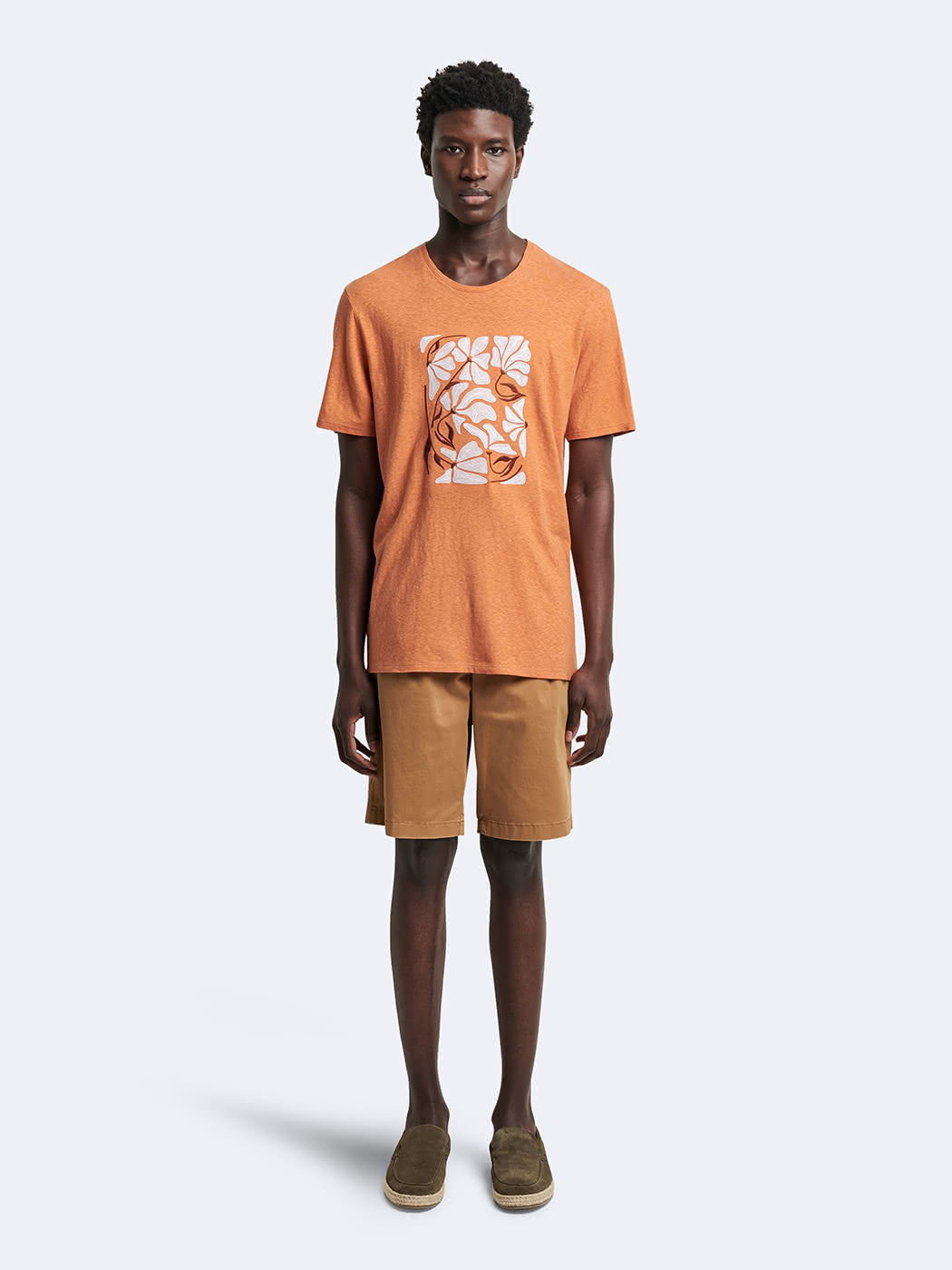 T-shirt col rond en coton à motif - DEVRED 1902