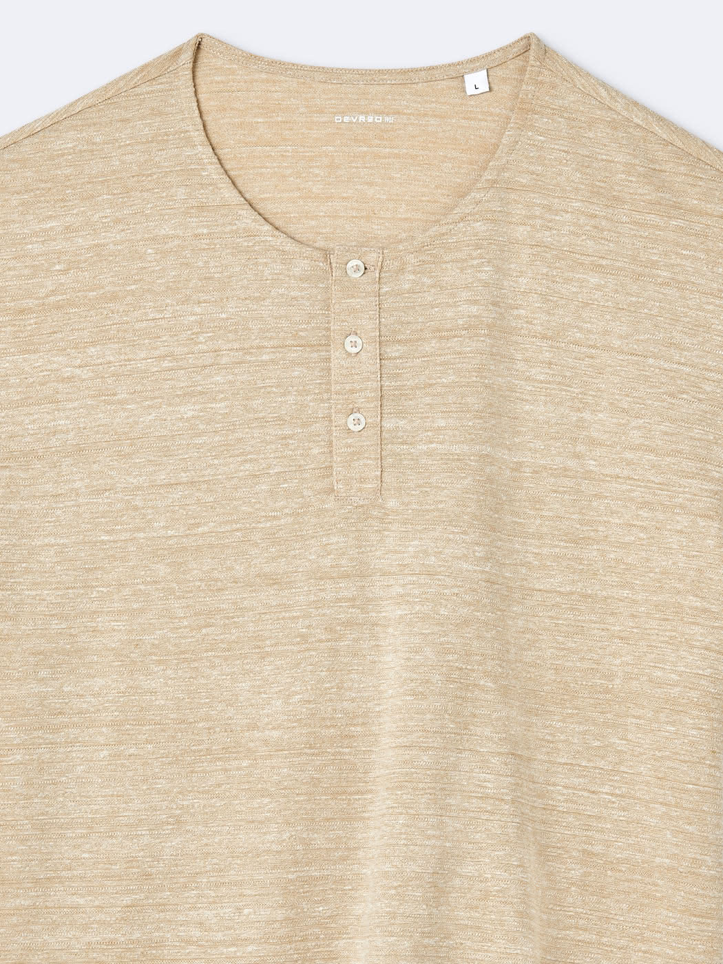 T-shirt en coton col tunisien - DEVRED 1902