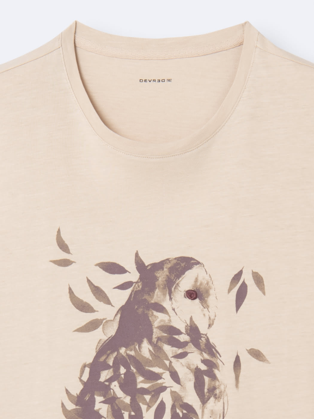 T-shirt col rond en coton à motif - DEVRED 1902