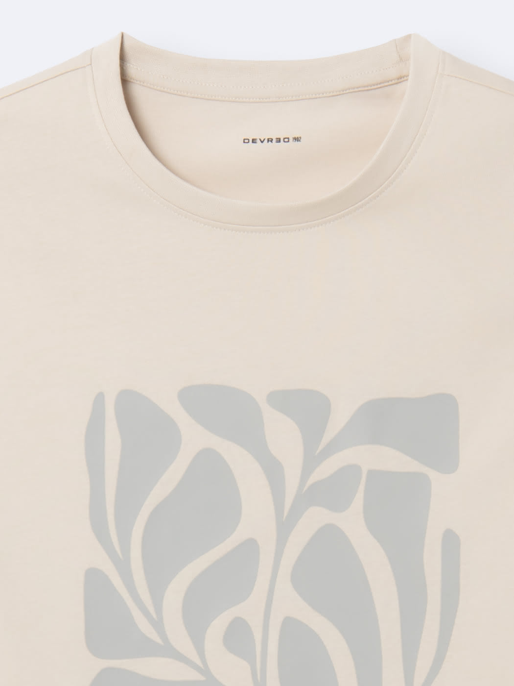 T-shirt col rond en coton fleuri - DEVRED 1902