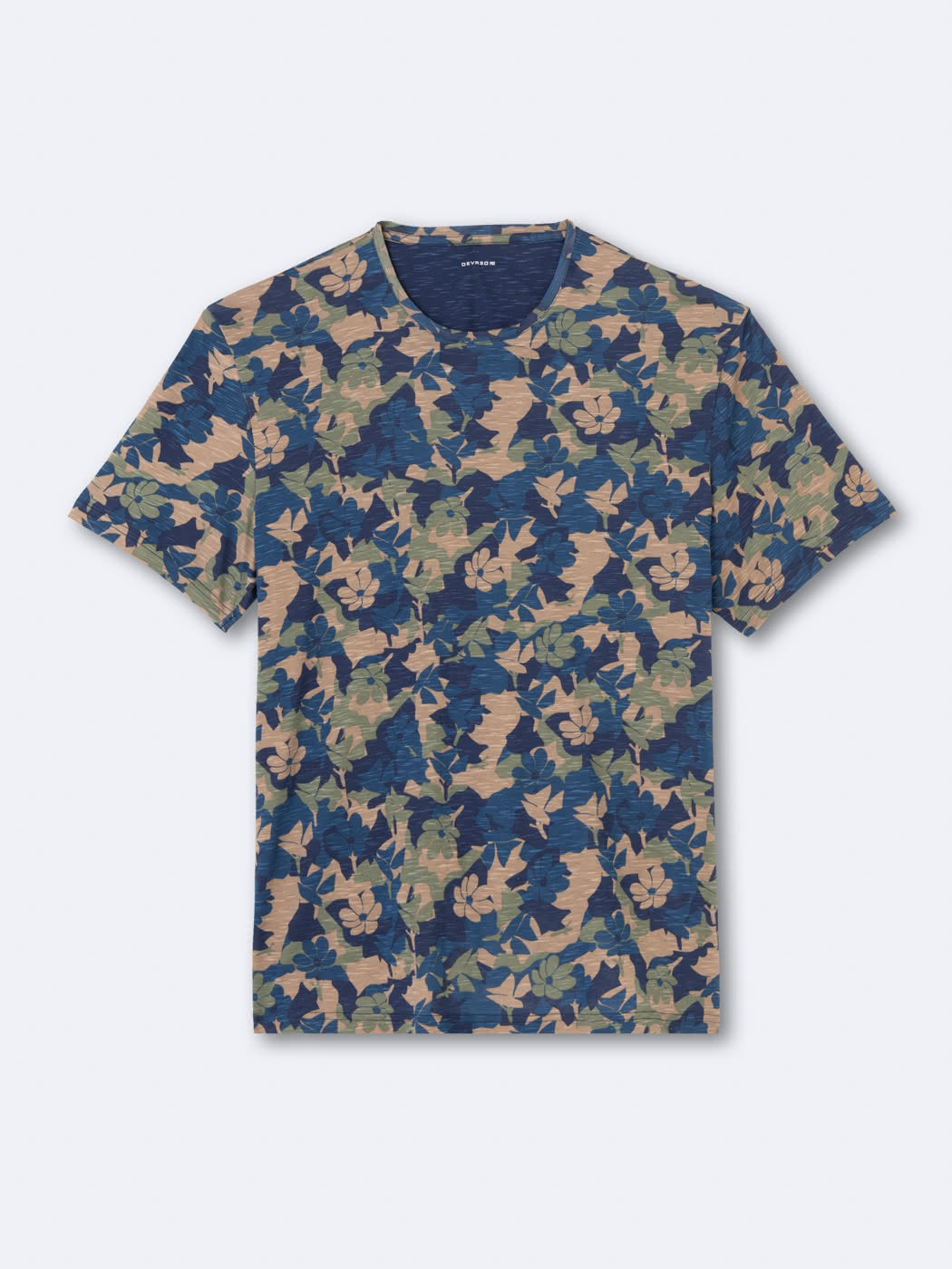 T-shirt col rond en coton texturé fleuri - DEVRED 1902
