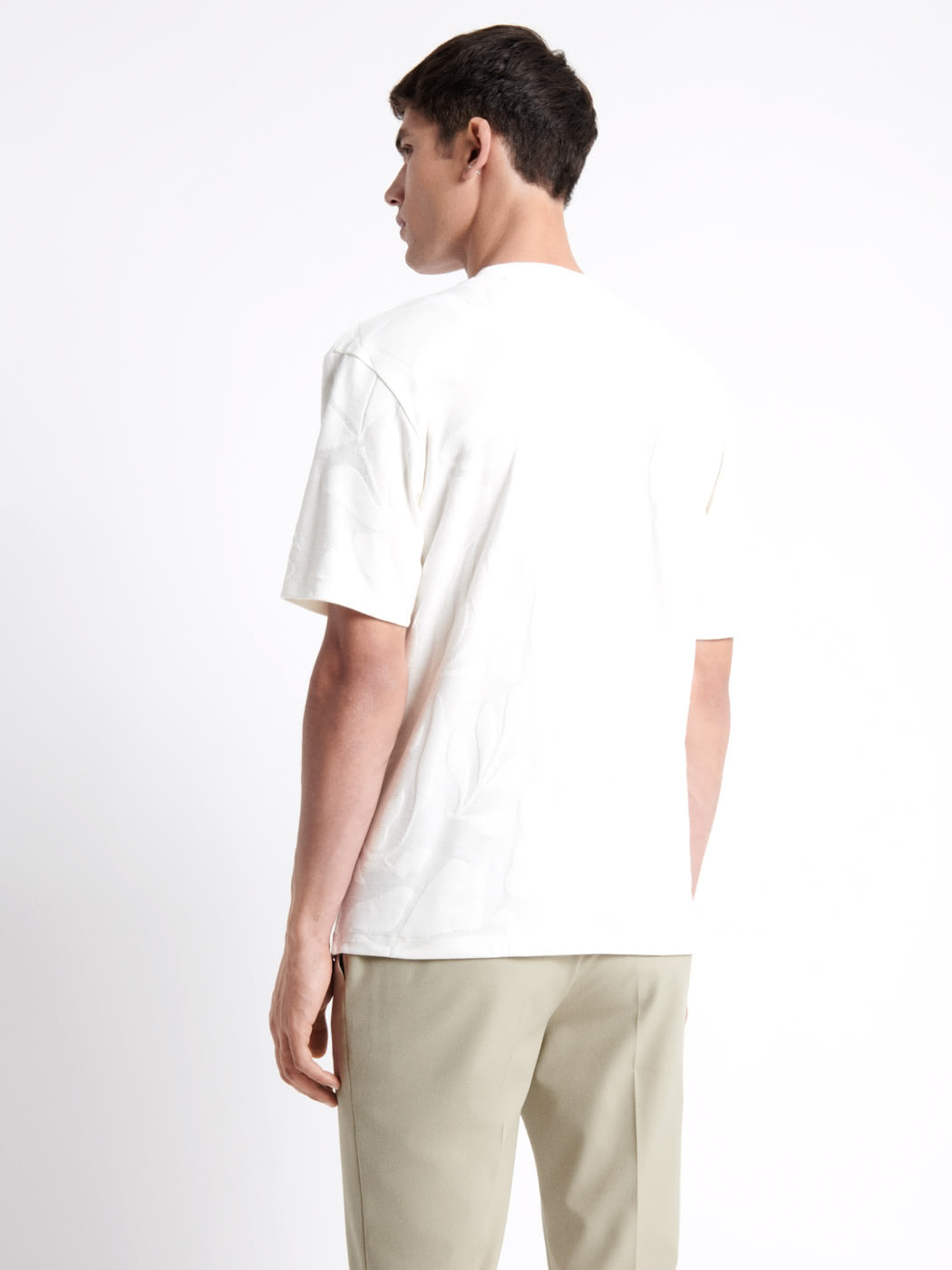 T-shirt col rond à relief en coton - DEVRED 1902