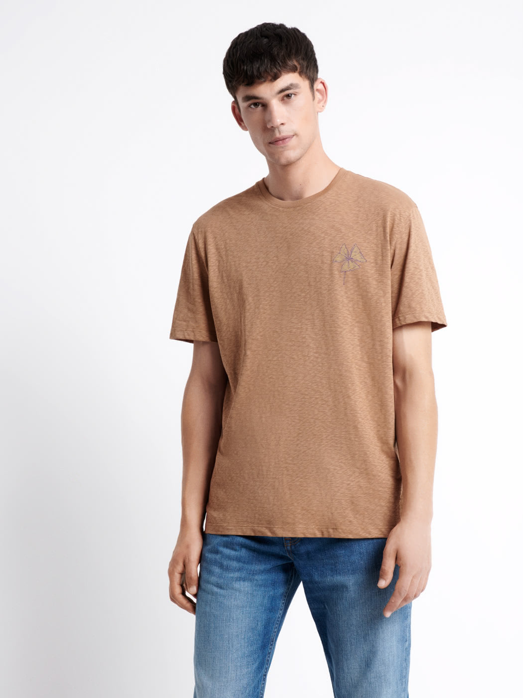 T-shirt col rond en coton texturé - DEVRED 1902
