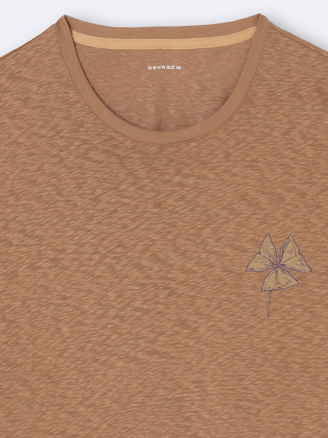 T-shirt col rond en coton texturé - DEVRED 1902