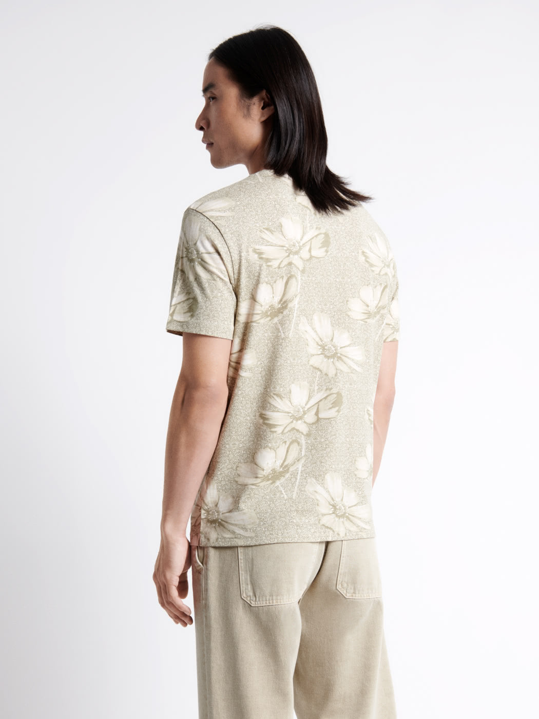 T-shirt col rond en coton fleuri - DEVRED 1902