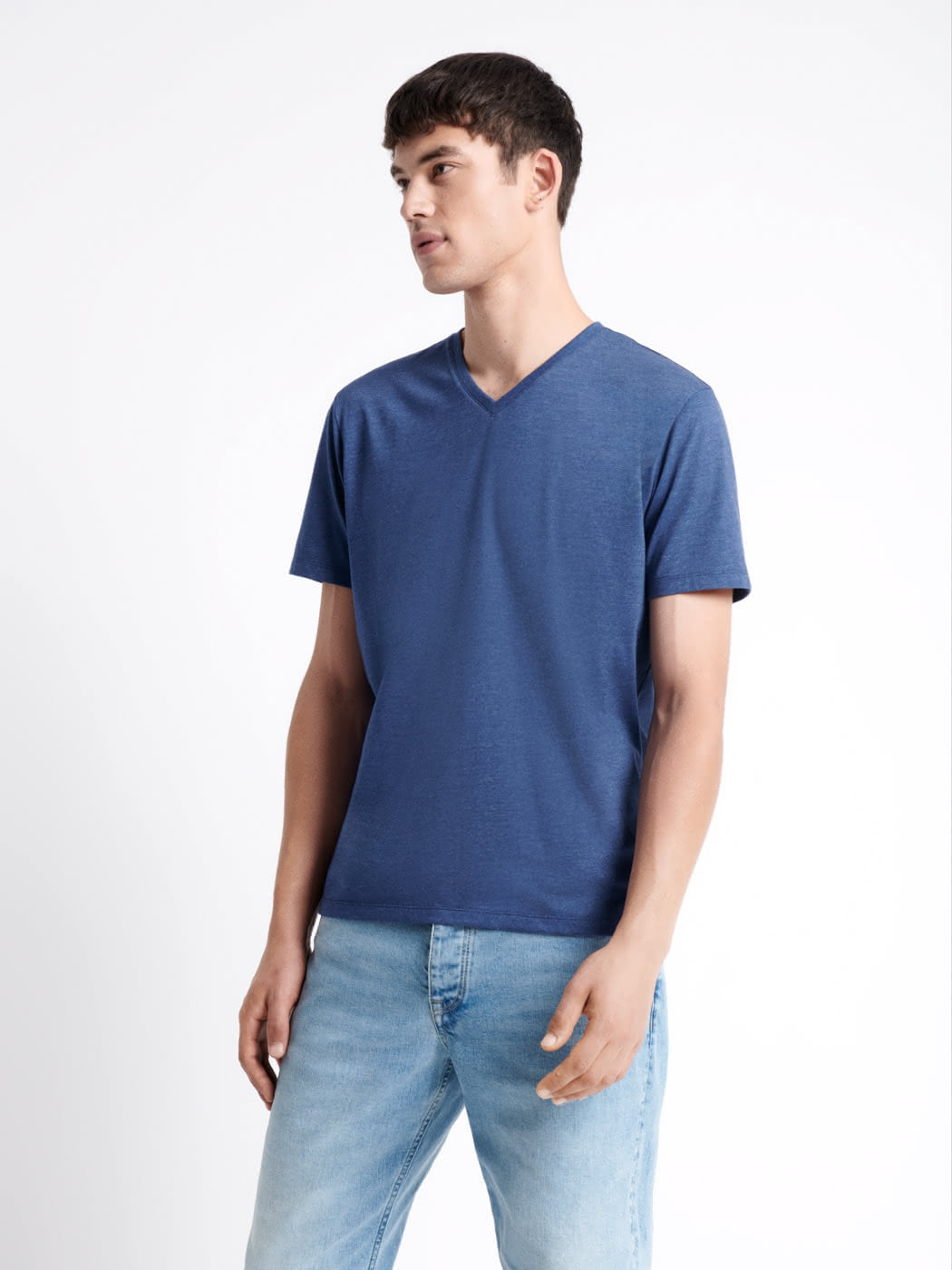 T-shirt col v en matière recyclée - DEVRED 1902